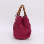 Gucci Miss Bamboo Large Leather Shoulder Bag with Logo and Bamboo Handle 250304781091072