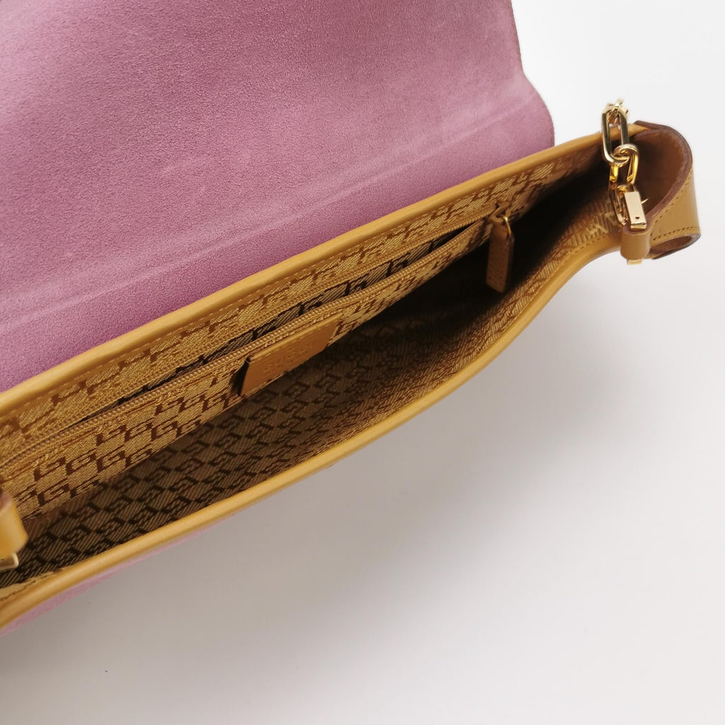 Gucci Suede Leather Tiger Head Shoulder Bag 23121078536272