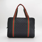 Gucci Leather and Canvas Striped Tote Bag 250302781086810