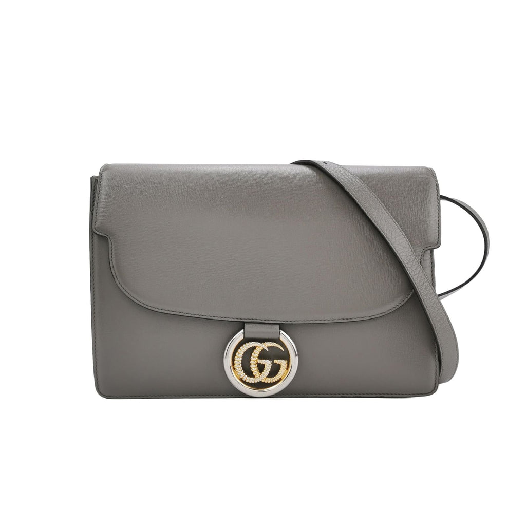 Gucci GG Ring Leather Solid Shoulder Bag 250302781086661