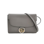 Gucci GG Ring Leather Solid Shoulder Bag 250302781086661