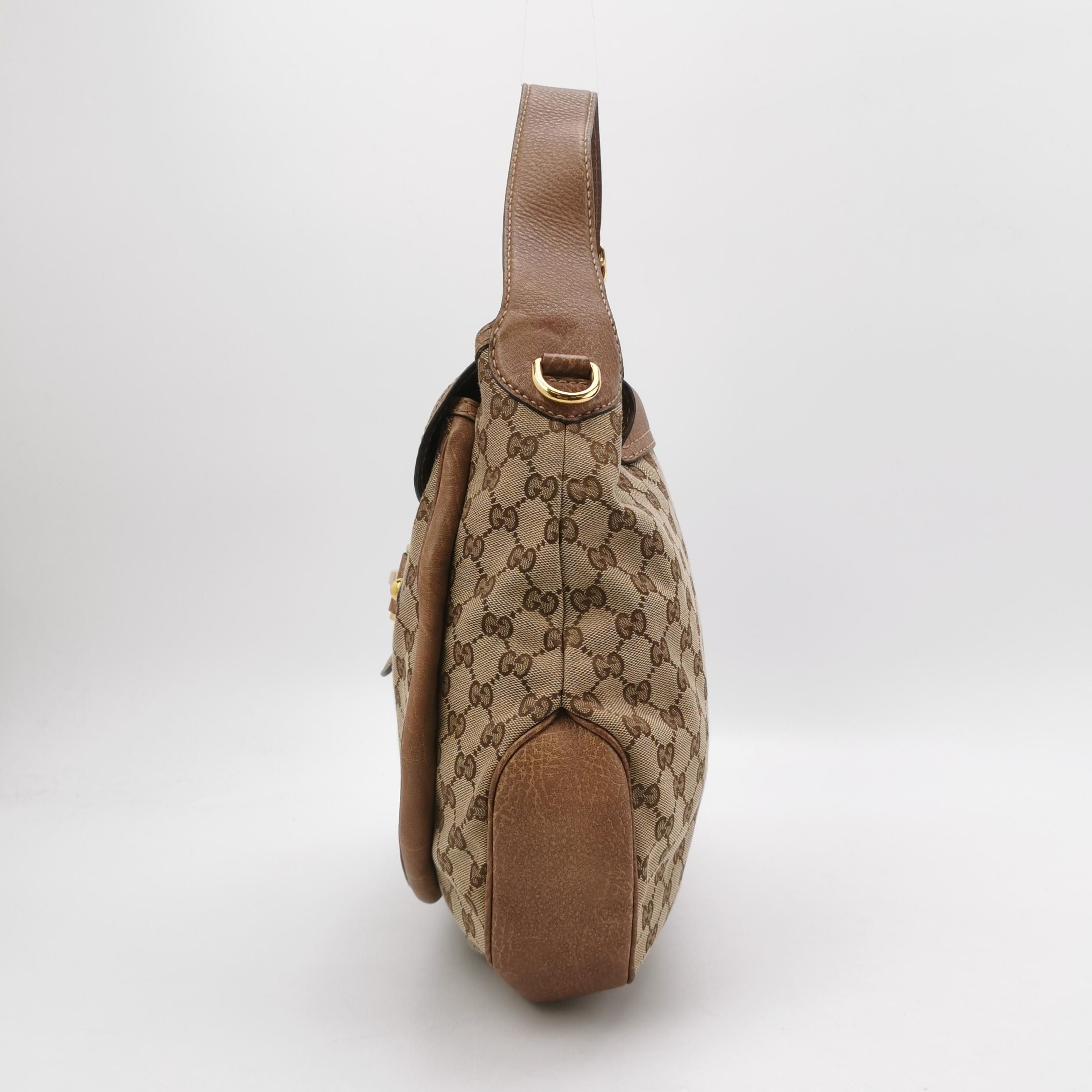 Gucci GG Canvas and Leather Shoulder Bag 250228781084924