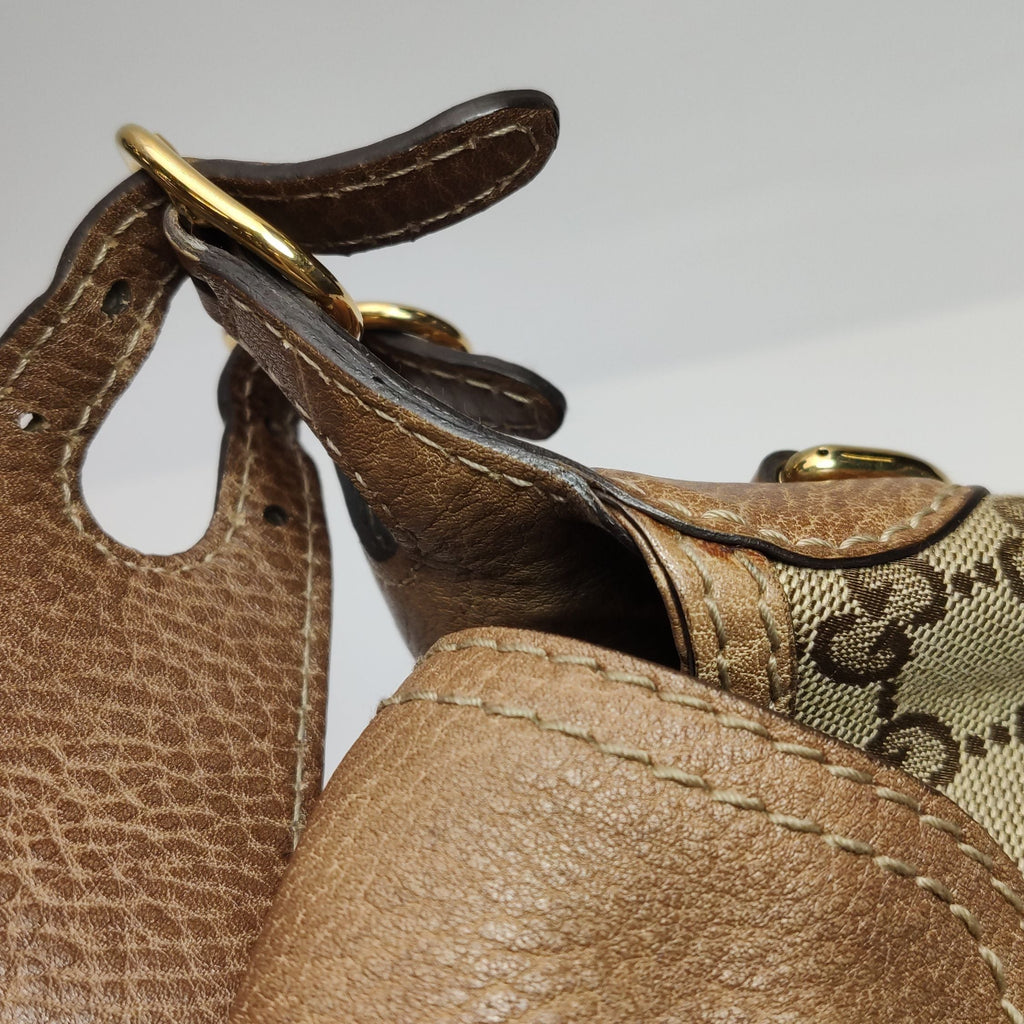 Gucci GG Canvas and Leather Shoulder Bag 250228781084924