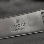 Gucci Leather Nylon Solid Logo Studded Crossbody Bag 250303781089394