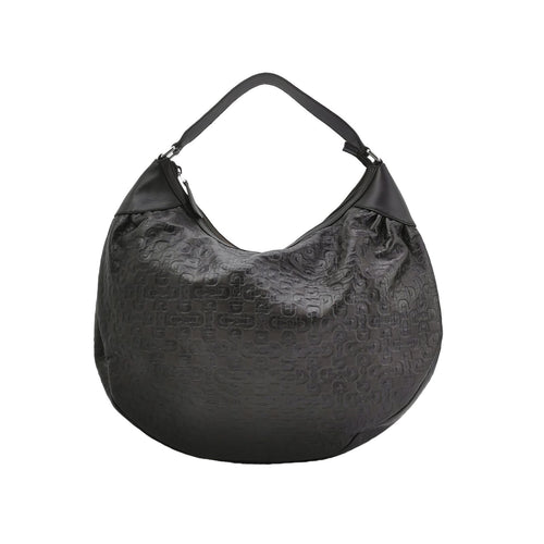 Gucci Leather Solid Color Horsebit Embossed Shoulder Bag 250302781087623