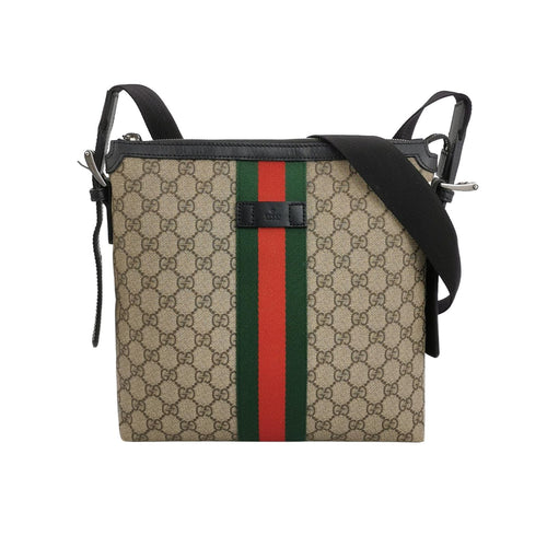 Gucci Ophidia Leather GG Canvas Crossbody Shoulder Bag 250301781085670