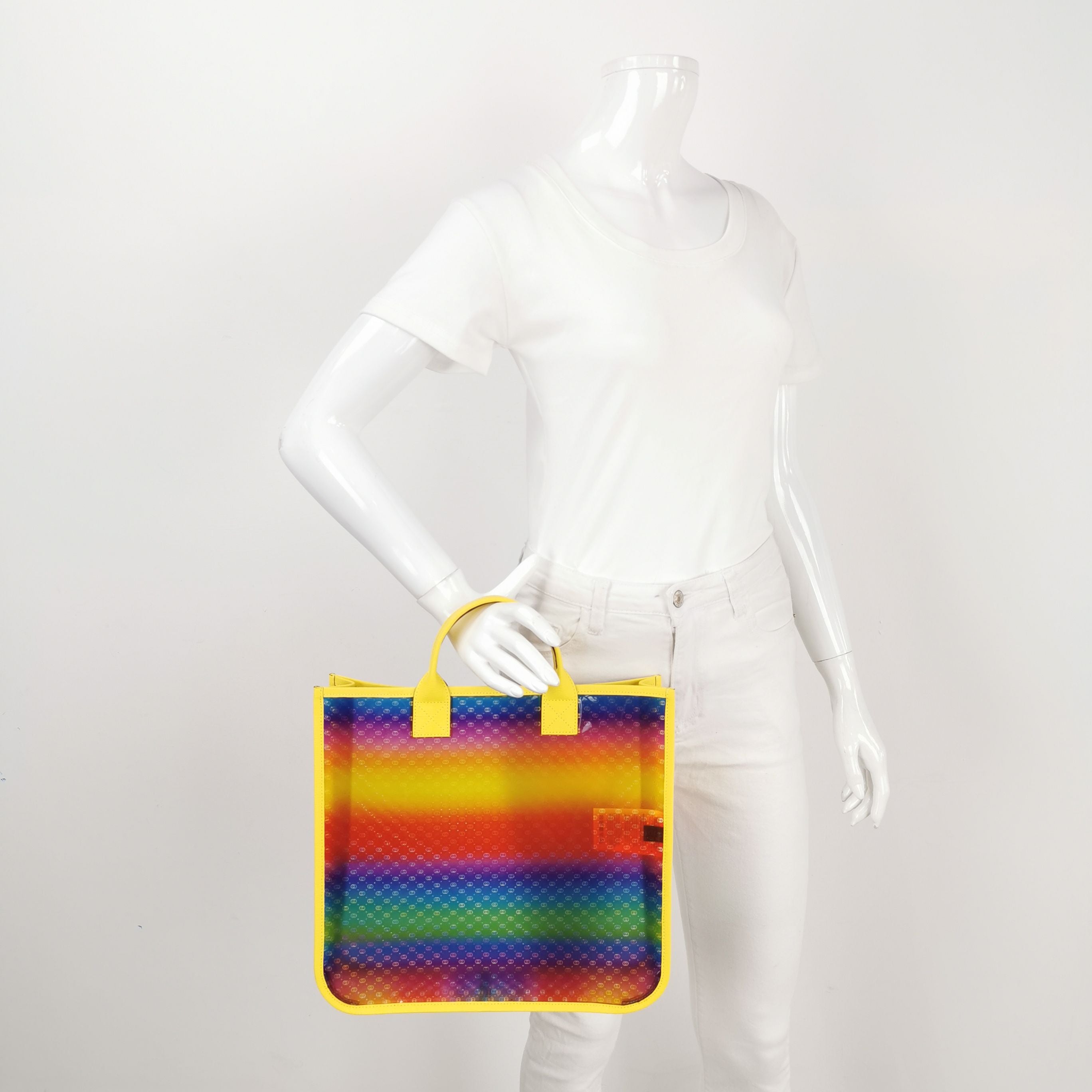 Gucci Rainbow Gradient Monogram Kids Tote Bag 250226781080857