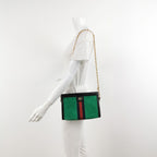 Gucci Ophidia Small Leather Canvas Suede Trim GG Shoulder Bag 250227781082224