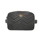Gucci GG Marmont Leather Solid Quilted Double G Logo Waist Bag Chest Bag 250225781079285