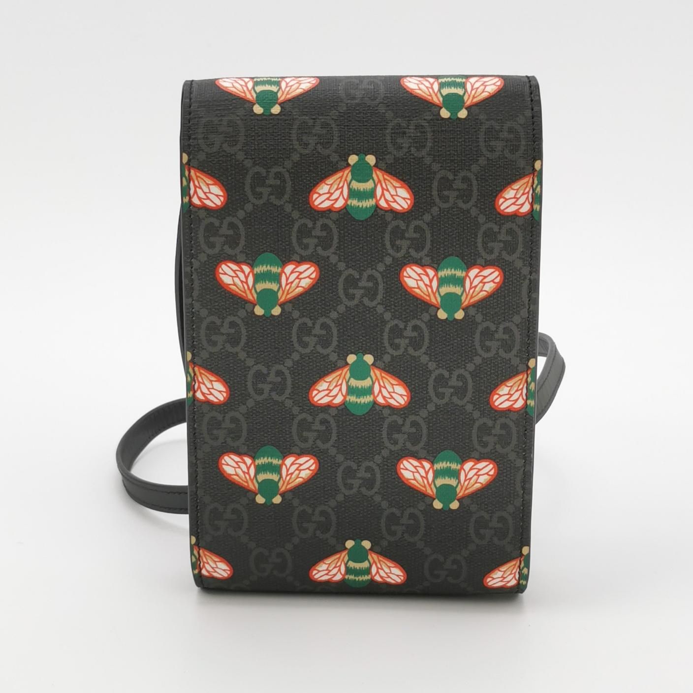 Gucci GG Canvas Bee Pattern Shoulder Bag 250224781078370