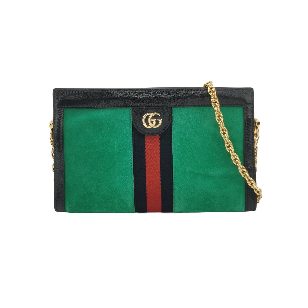 Gucci Ophidia Small Leather Canvas Suede Contrast Trim GG Shoulder Bag 250227781082255