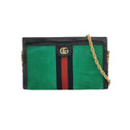 Gucci Ophidia Small Leather Canvas Suede Contrast Trim GG Shoulder Bag 250227781082255