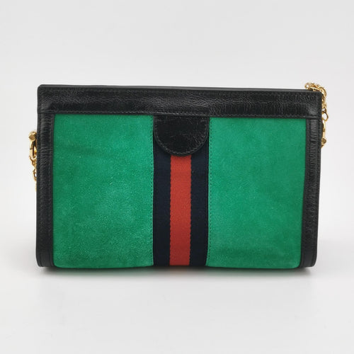 Gucci Ophidia Small Leather Canvas Suede Contrast Trim GG Shoulder Bag 250227781082255