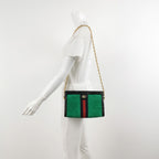 Gucci Ophidia Small Leather Canvas Suede Contrast Trim GG Shoulder Bag 250227781082255