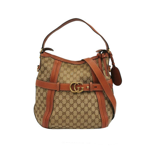 Gucci GG Canvas and Leather Shoulder Bag 250227781082169