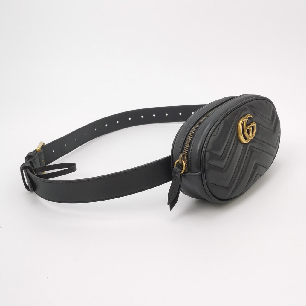 Gucci GG Marmont Small Leather V-Pattern Quilted Double G Logo Waist Bag Chest Bag 250226781081482