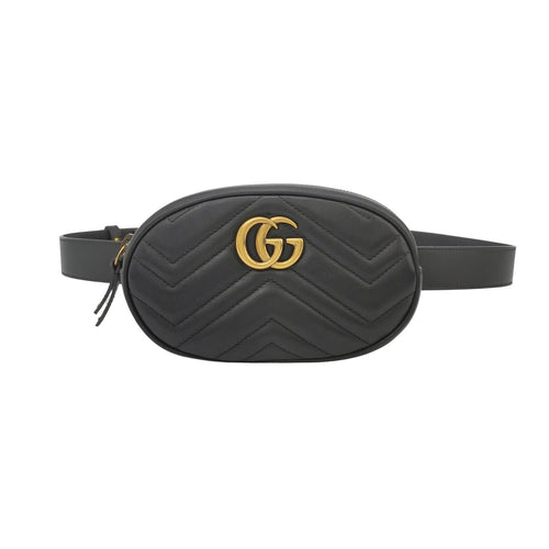 Gucci GG Marmont Small Leather V-Pattern Quilted Double G Logo Waist Bag Chest Bag 250226781081482