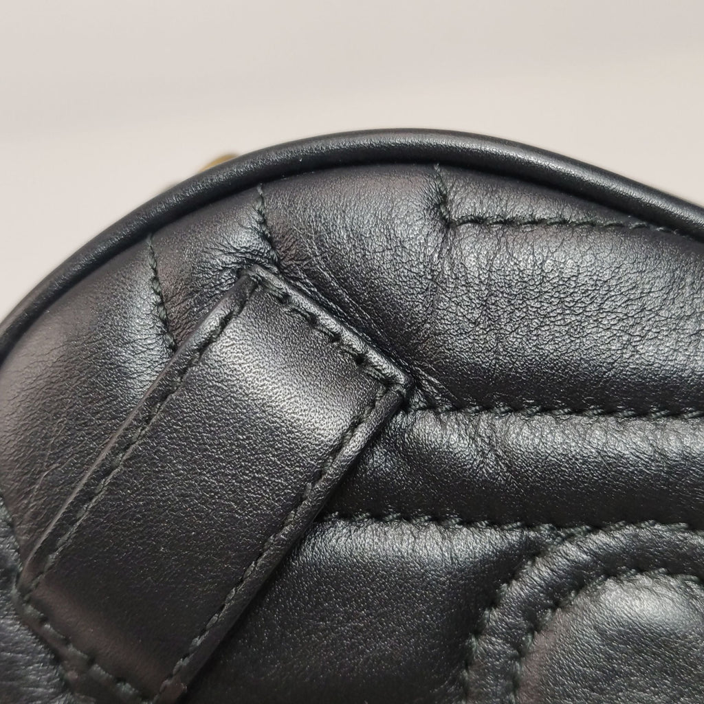 Gucci GG Marmont Small Leather V-Pattern Quilted Double G Logo Waist Bag Chest Bag 250226781081482