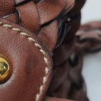 Gucci Pelham Leather Pineapple Print Horsebit Detail Shoulder Bag 027852800462