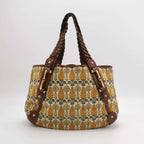 Gucci Pelham Leather Pineapple Print Horsebit Detail Shoulder Bag 027852800462