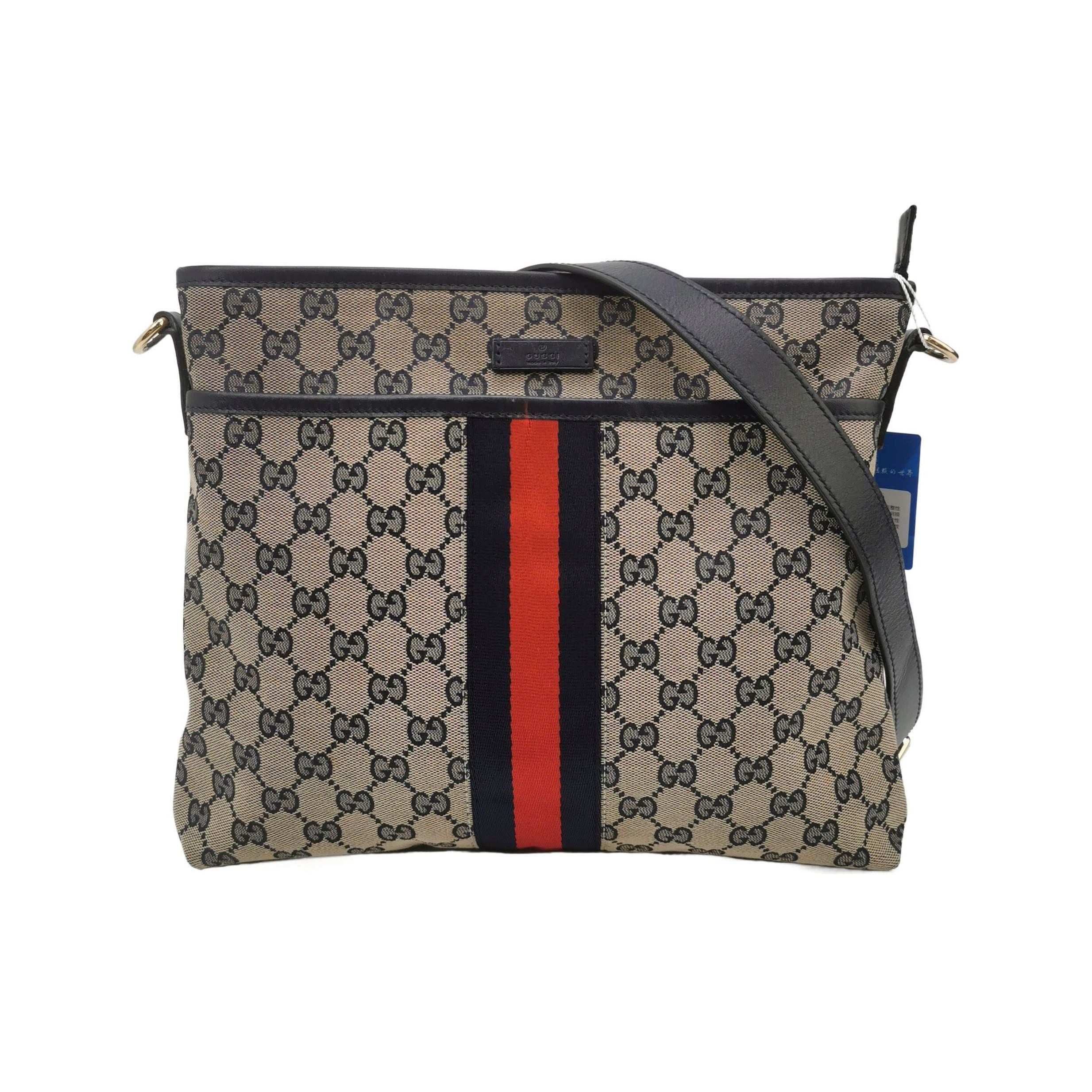 Gucci GG Canvas and Leather Shoulder Bag 250225781078905