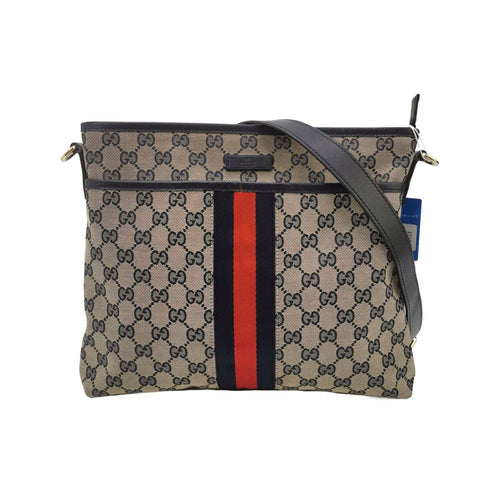 Gucci GG Canvas and Leather Shoulder Bag 250225781078905