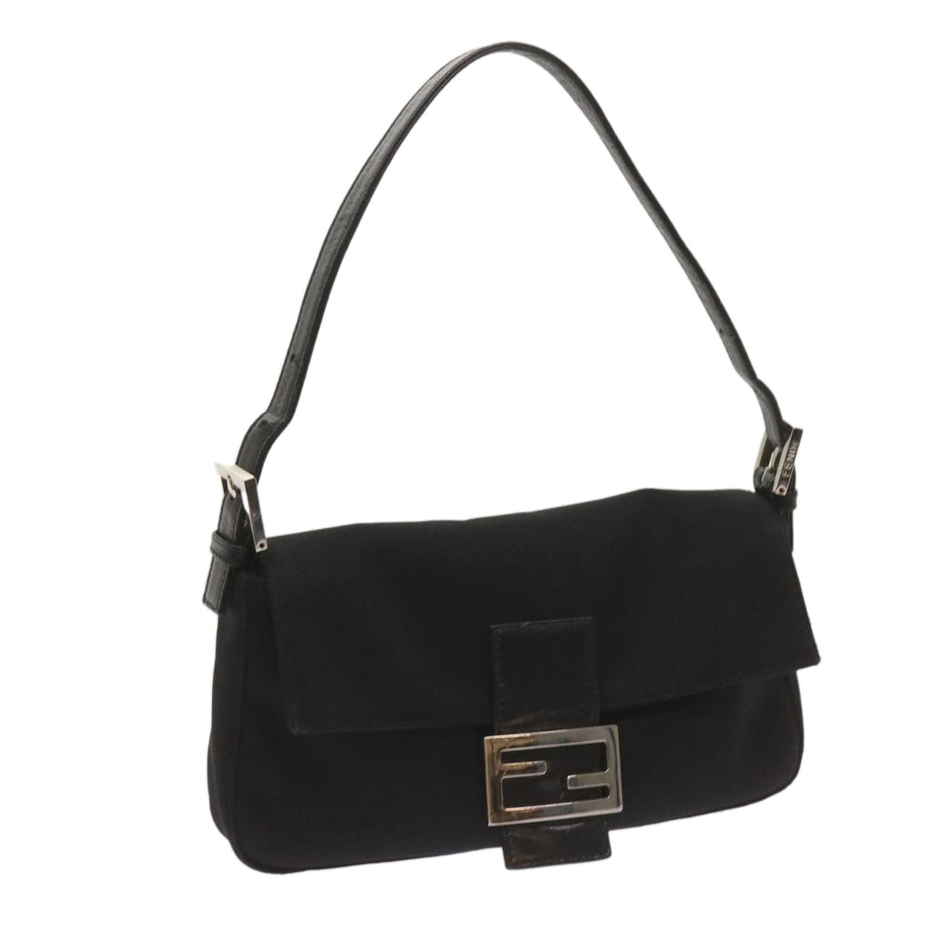 FENDI Mamma Baguette Shoulder Bag Nylon Black68214
