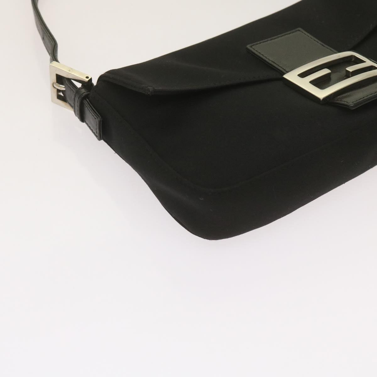 FENDI Mamma Baguette Shoulder Bag Nylon Black68214