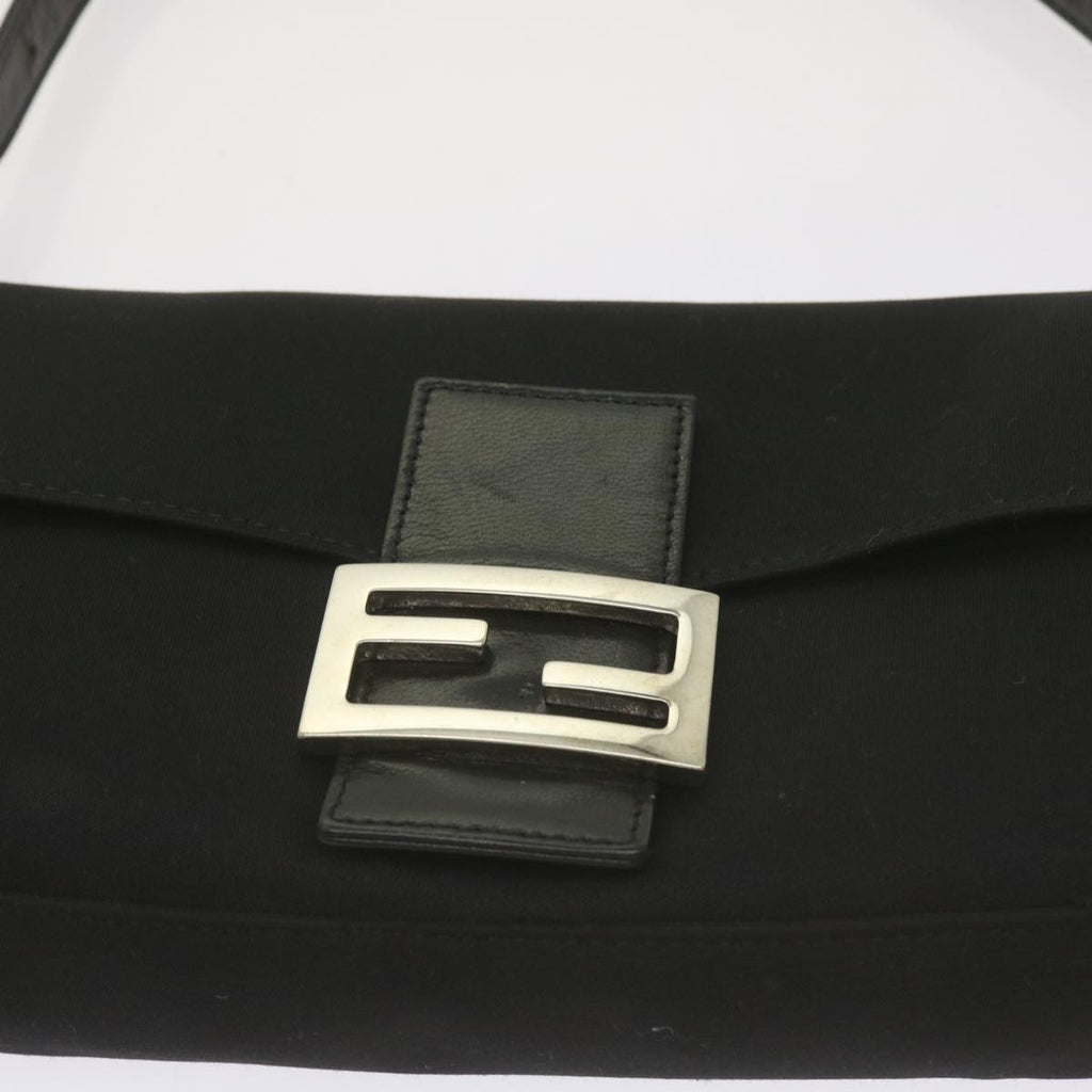 FENDI Mamma Baguette Shoulder Bag Nylon Black68214