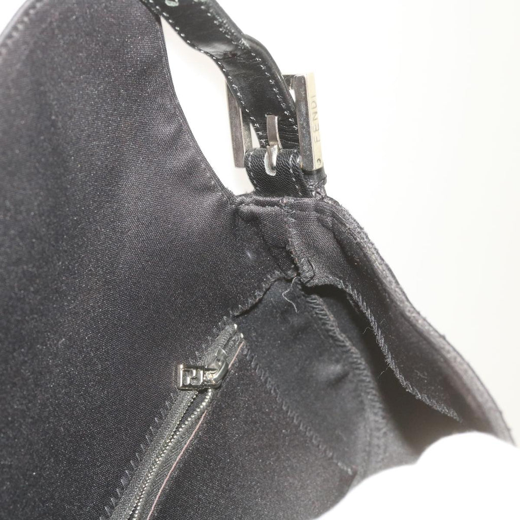 FENDI Mamma Baguette Shoulder Bag Nylon Black68214