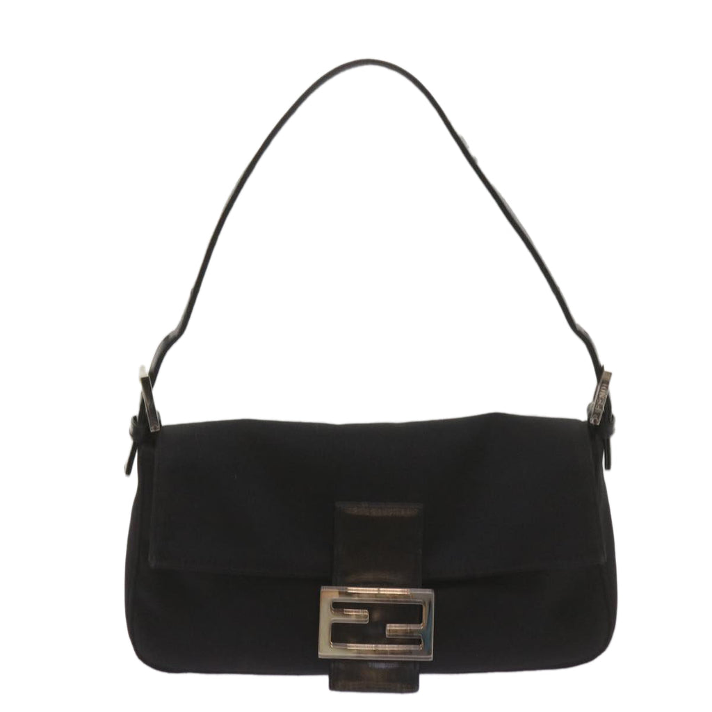 FENDI Mamma Baguette Shoulder Bag Nylon Black68214