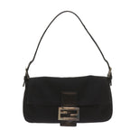 FENDI Mamma Baguette Shoulder Bag Nylon Black68214