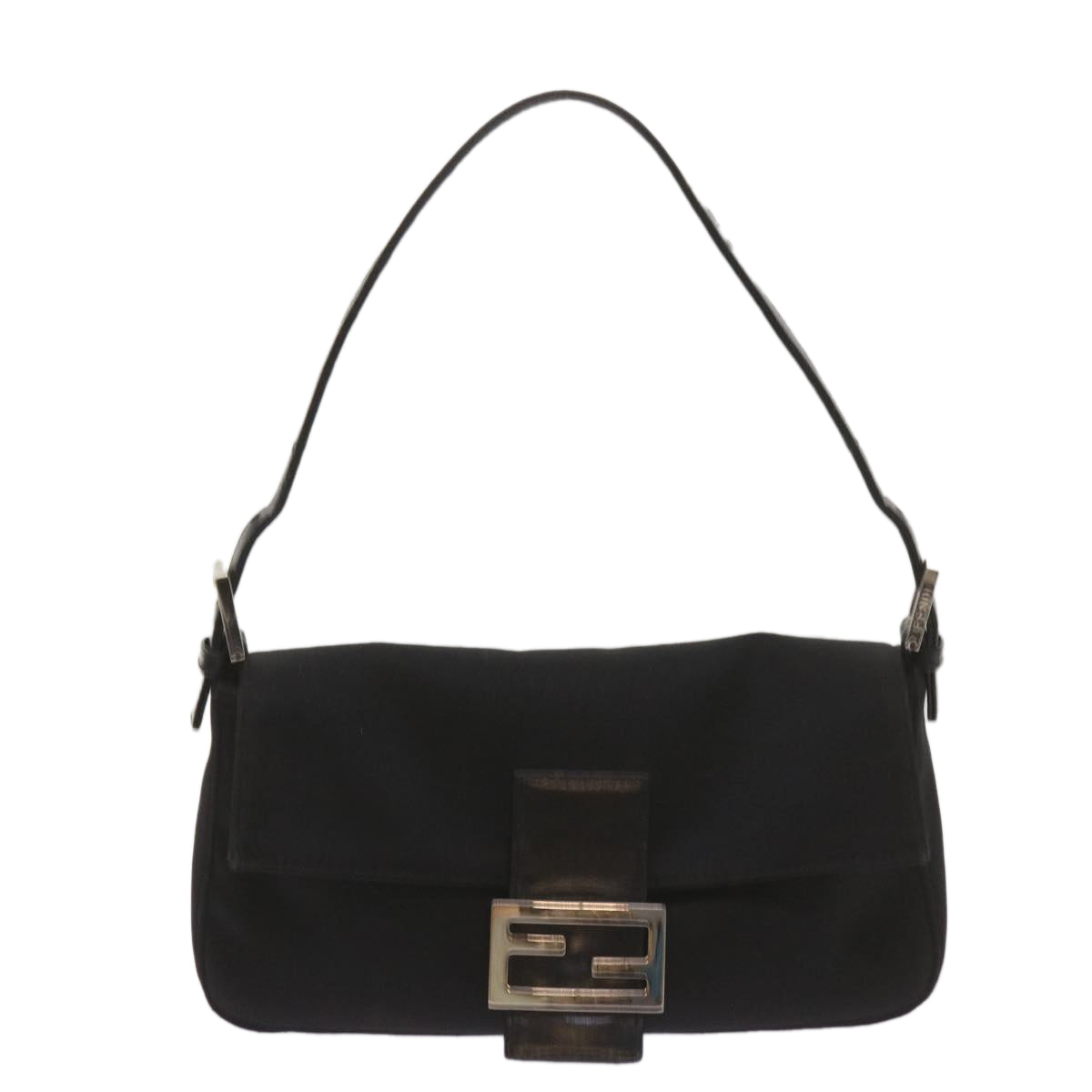 FENDI Mamma Baguette Shoulder Bag Nylon Black68214