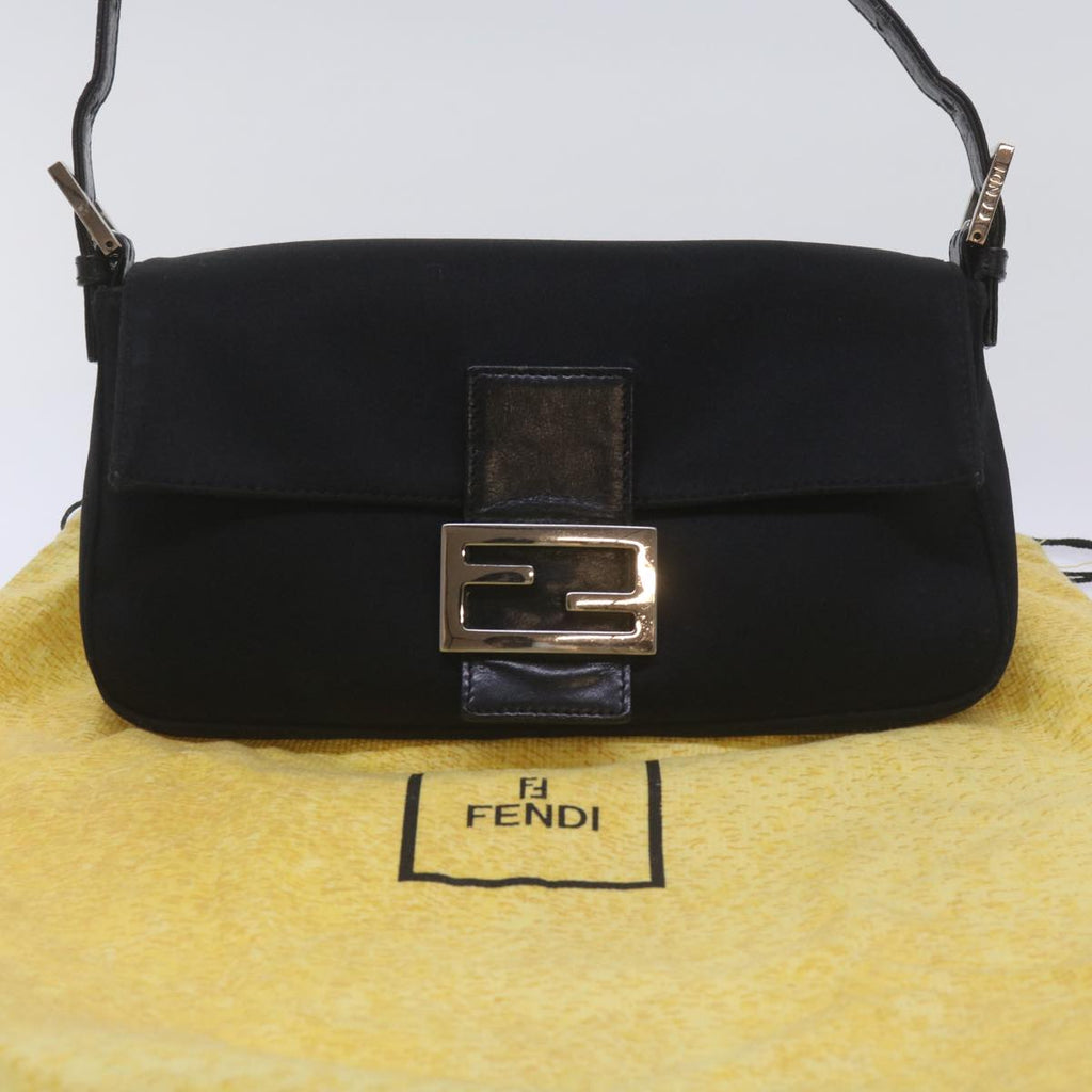FENDI Mamma Baguette Shoulder Bag Nylon Black68214