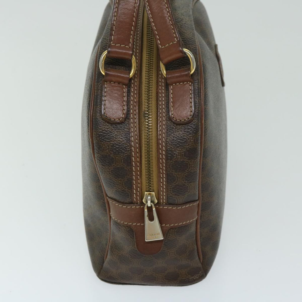 CELINE Macadam Canvas Hand Bag PVC Brown Auth 68231