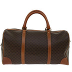 CELINE Macadam Canvas Boston Bag PVC Brown Auth 68239