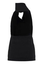 BOTTEGA VENETA One-Shoulder Knit Top with Pussy-Bow Collar