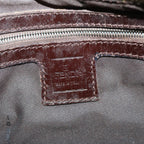 FENDI Zucca Canvas Mamma Baguette Shoulder Bag Black Brown68265