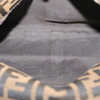 FENDI Zucca Canvas Mamma Baguette Shoulder Bag Black Brown68265