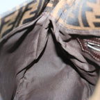 FENDI Zucca Canvas Mamma Baguette Shoulder Bag Black Brown68265