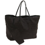 FENDI Zucchino Canvas Tote Bag Brown Black68286