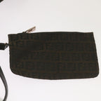 FENDI Zucchino Canvas Tote Bag Brown Black68286