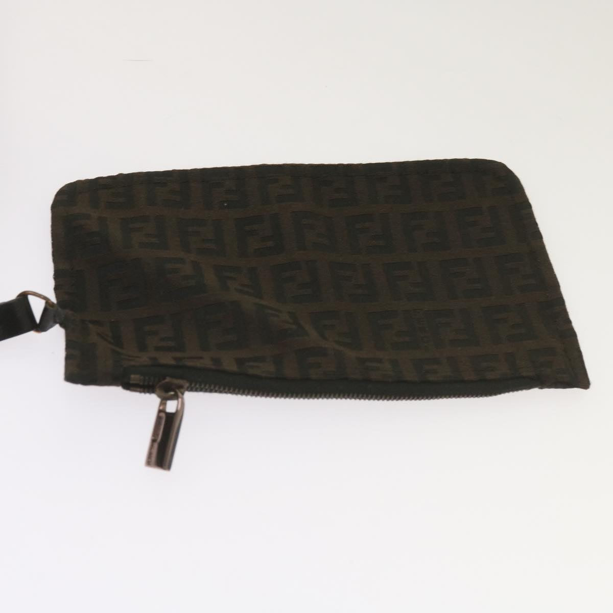 FENDI Zucchino Canvas Tote Bag Brown Black68286