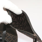 FENDI Zucchino Canvas Tote Bag Brown Black68286