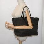 FENDI Zucchino Canvas Tote Bag Brown Black68286