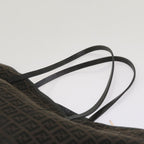 FENDI Zucchino Canvas Tote Bag Brown Black68286