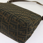 FENDI Zucca Canvas Mamma Baguette Shoulder Bag Brown68315