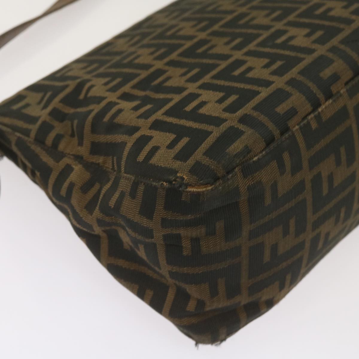 FENDI Zucca Canvas Mamma Baguette Shoulder Bag Brown68315