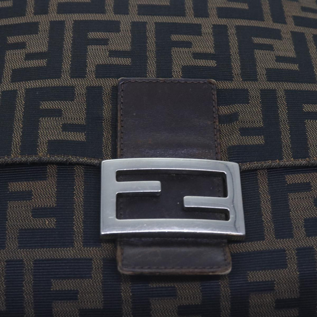 FENDI Zucca Canvas Mamma Baguette Shoulder Bag Brown68315