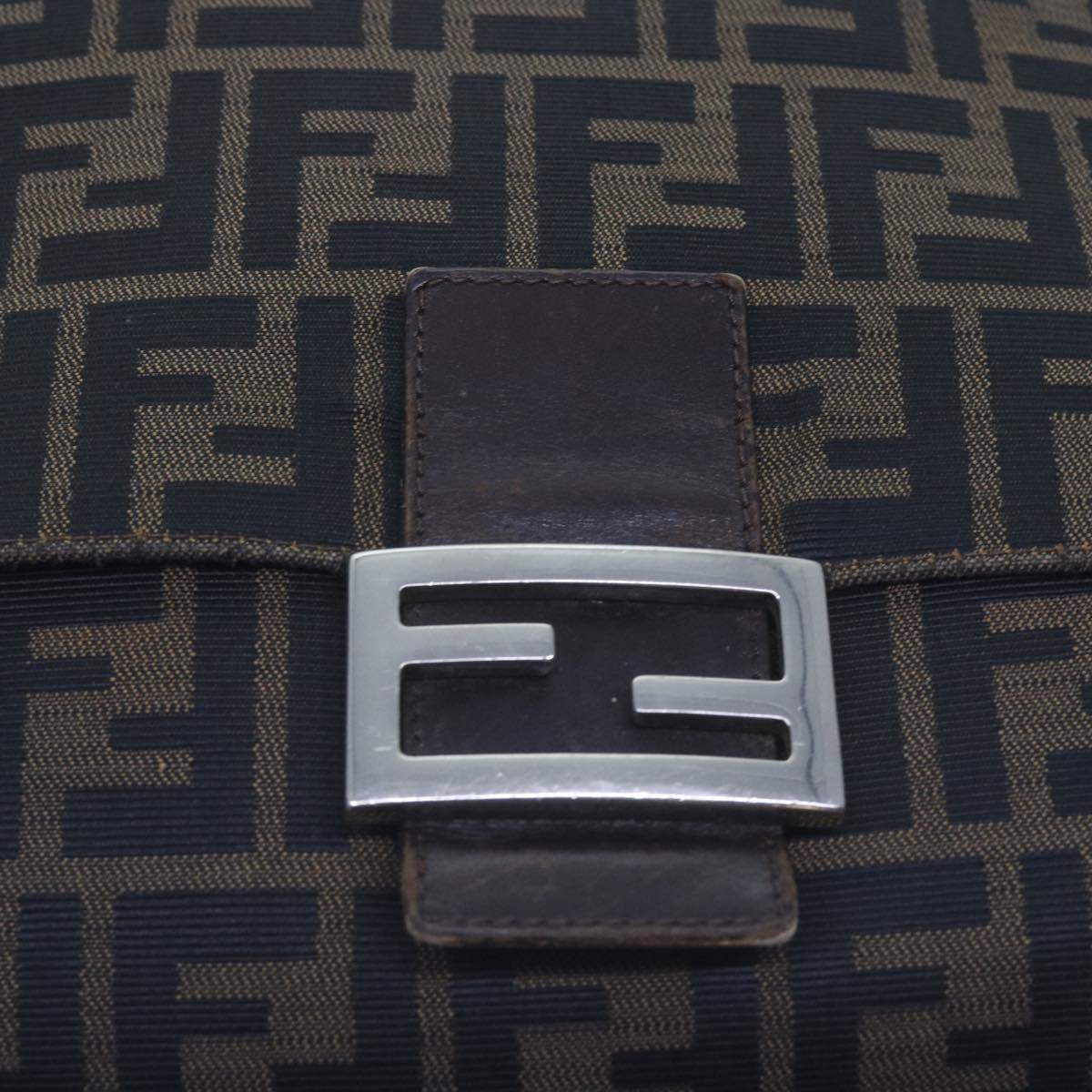 FENDI Zucca Canvas Mamma Baguette Shoulder Bag Brown68315